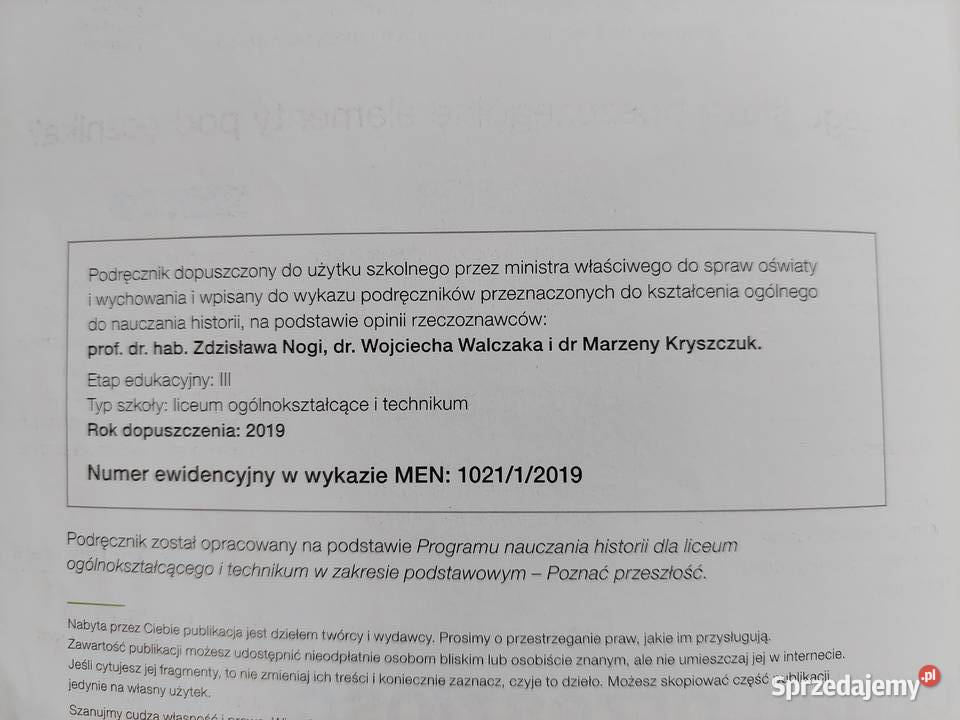 Poznać przeszłość 1 Rok wydania 2019 Kraków