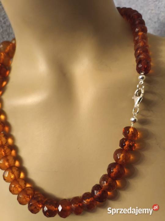 Naszyjnik Bursztyn Fasetowany antyk Białystok
