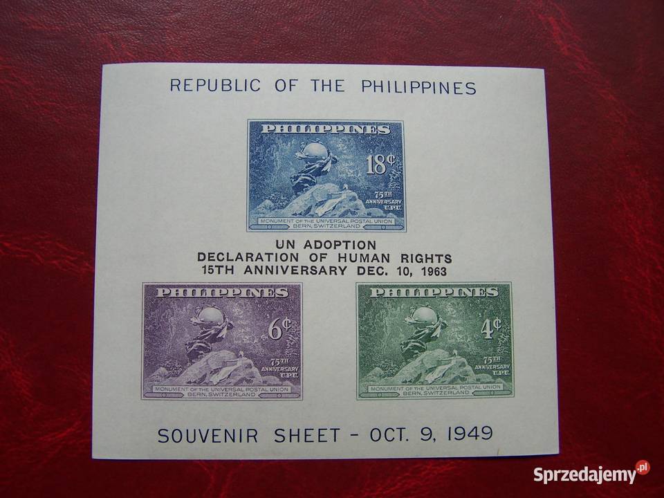 Filipiny 194963 MNH Nadruk na bloczku z 1949r Tychy