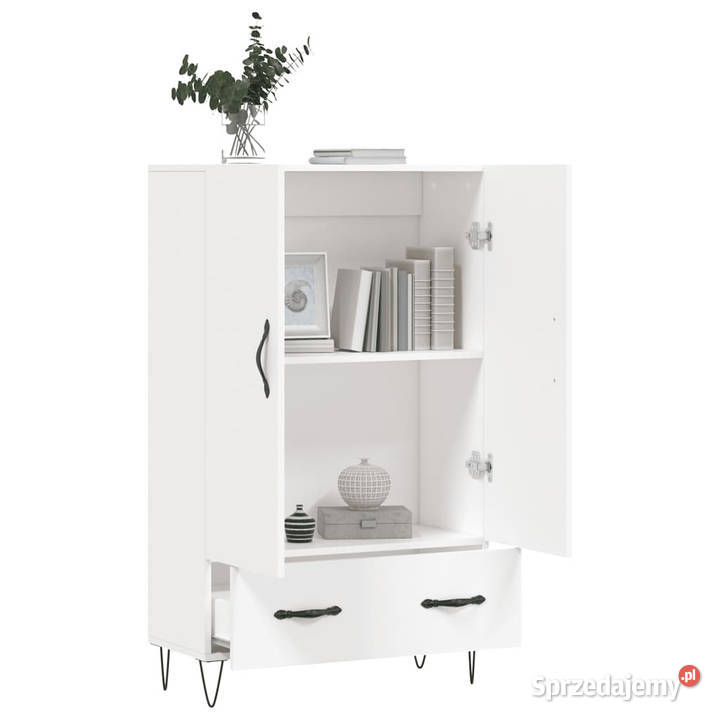 Wysoka szafka biała 695x31x115 materiał Pozostałe mazowieckie Warszawa