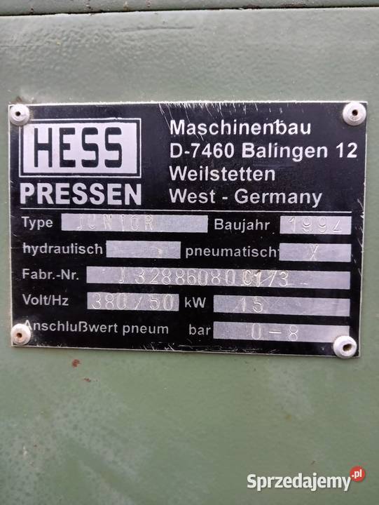 szlifierka przelotowa Hess Junior Wejherowo