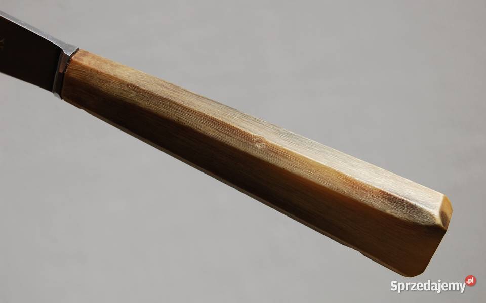 Nóż stołowy rękojeść z rogu art deco Szwajcaria lubelskie Lublin