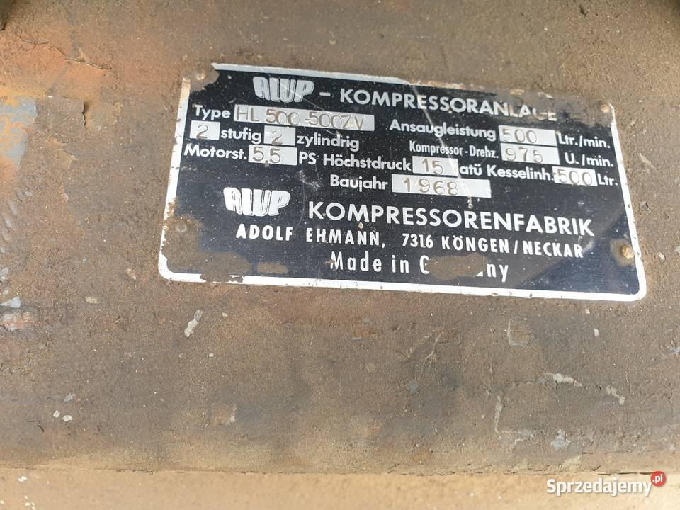 Sprzedam kompresor 500l Pozostałe Bytów sprzedam