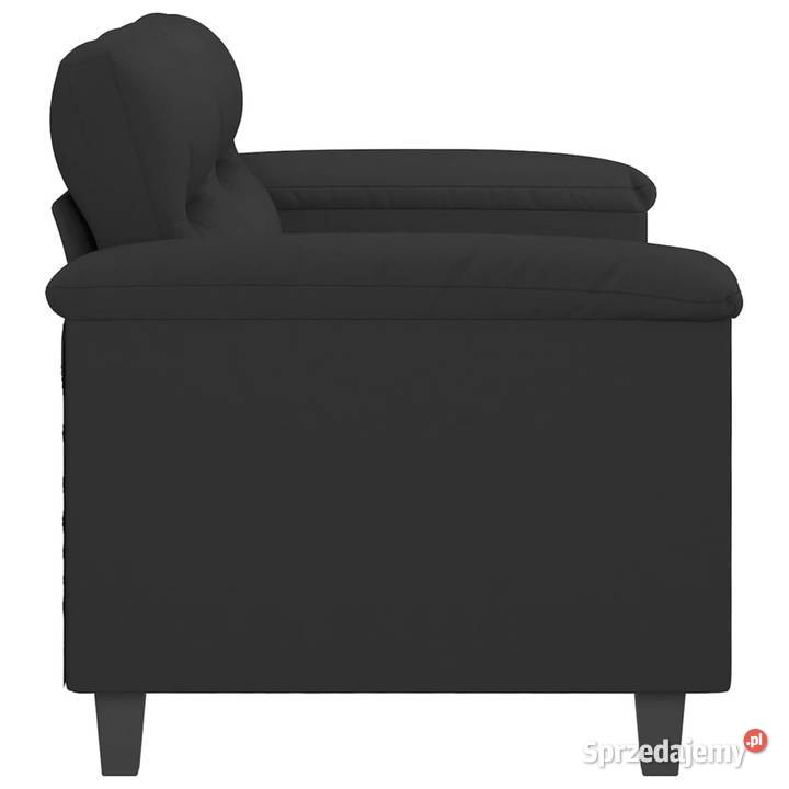 Sofa 2osobowa czarna 140 tapicerowana mikrofibrą Warszawa