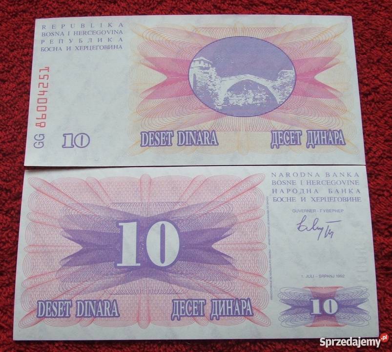 BOŚNIA HERCEGOWINA 10 DINARA Kolekcjonerski Katowice