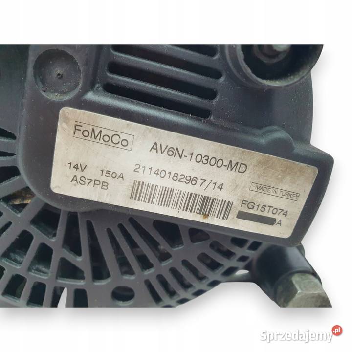 ALTERNATOR Ford Fiesta VII 15 TDCI AV6N10300MD Chełm