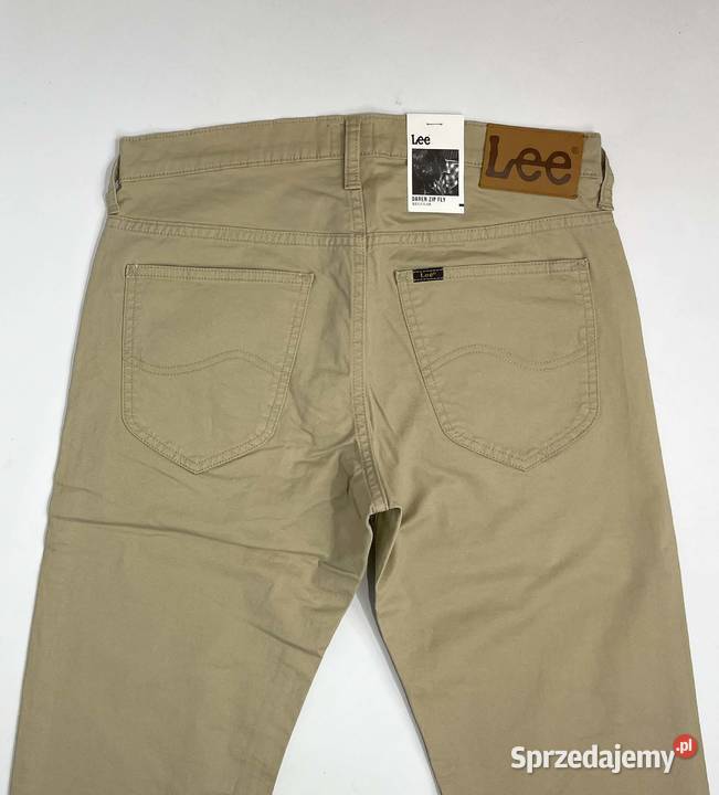 Spodnie męskie Lee Daren Zip Fly Service Sand brązowy/beżowy podkarpackie Rzeszów