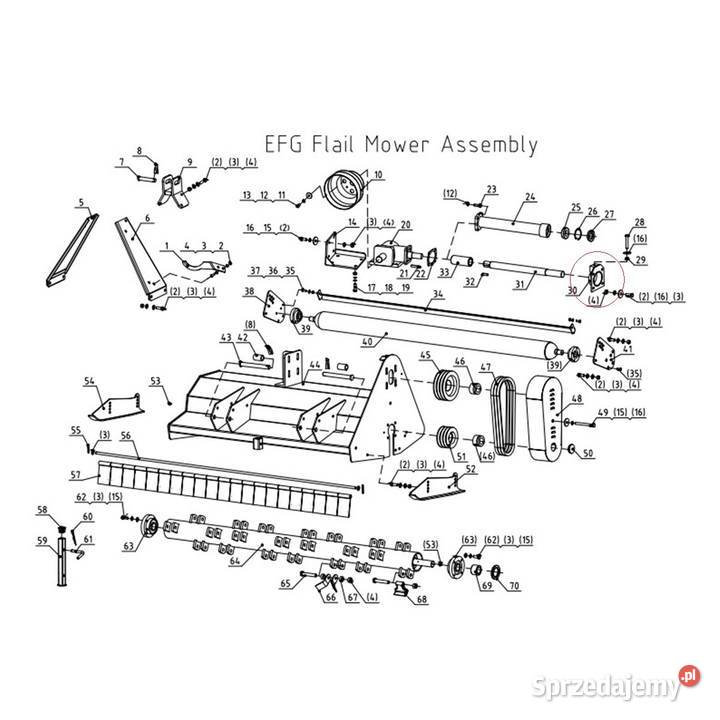 Mocowanie osłony wałka EFG 4FARMER podkarpackie Tajęcina