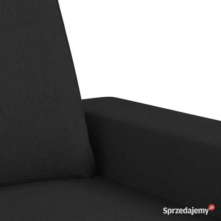 3osobowa sofa z podnóżkiem czarna 180 tkaniną Sofy i kanapy mazowieckie Warszawa