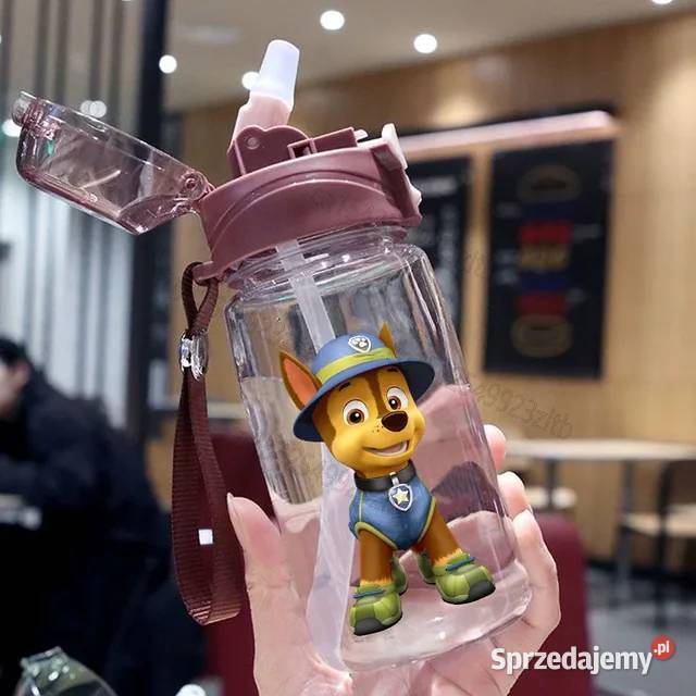 Bidon Butelka 550 ml Ze słomką Psi Patrol Fiolet Płock
