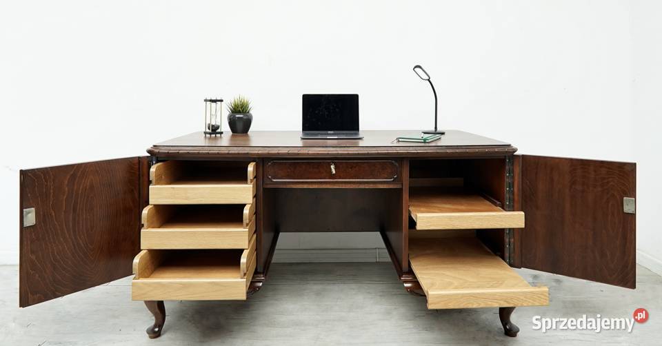 Stylowe biurko chippendale lata 40te renowacji wielkopolskie