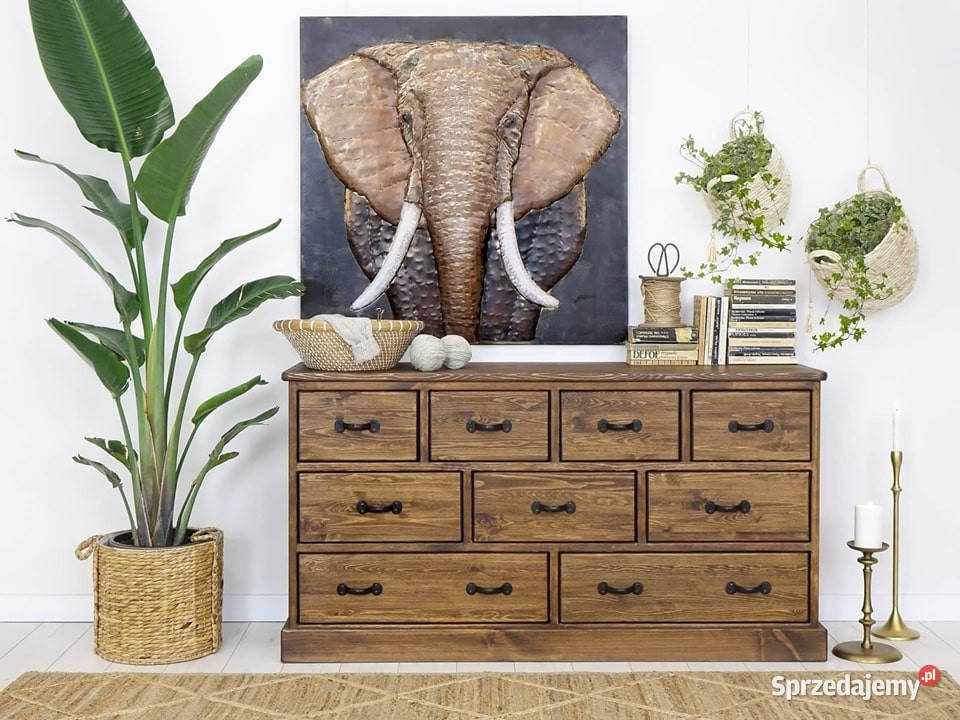 Obraz metalowy 3D LOFT NATURA SŁOŃ 2 100x100 inny kolor Chmielnik