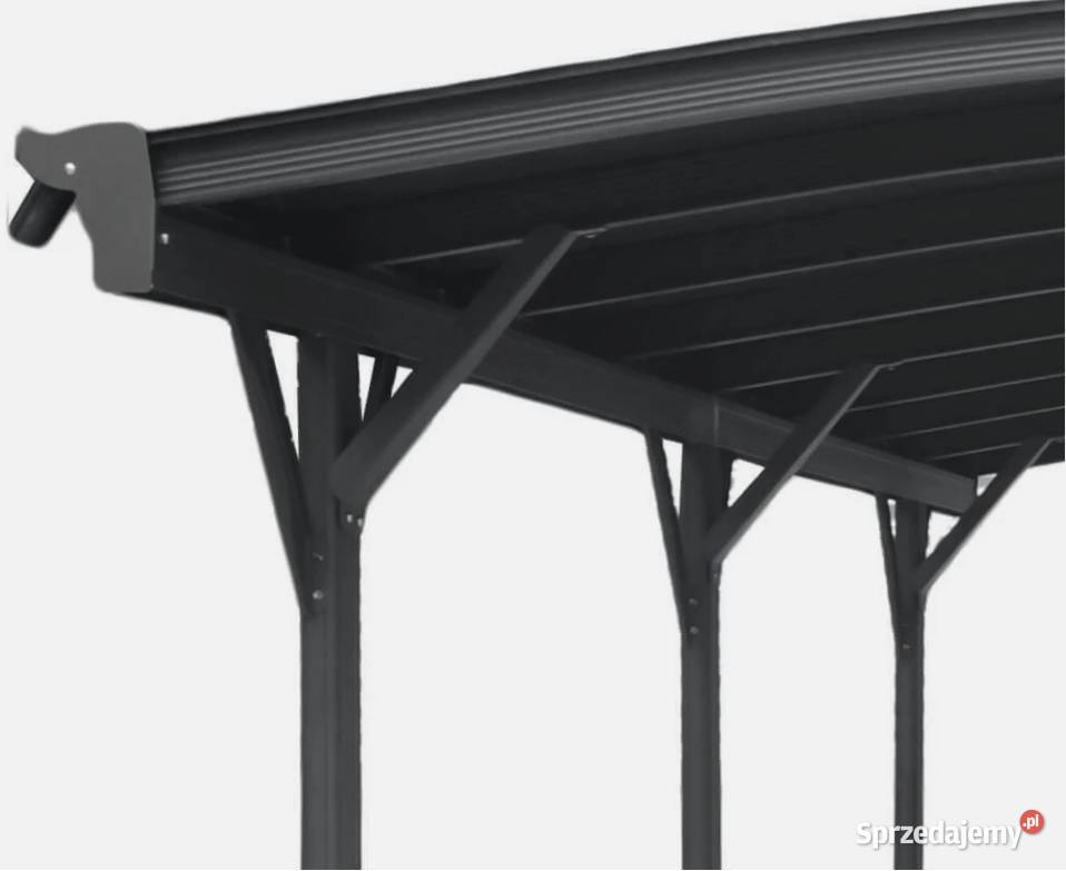 Wiata samochodowa Antracytowa Zadaszenie Garaż Głogów