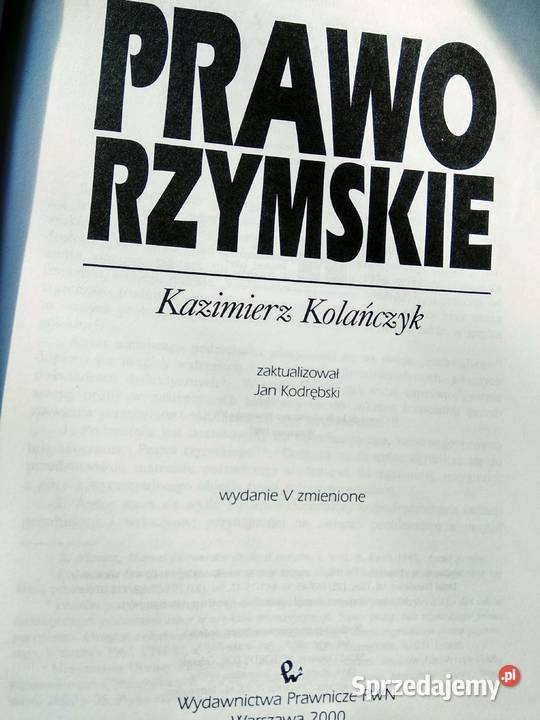 Prawo rzymskie pwn Warszawa sprzedam