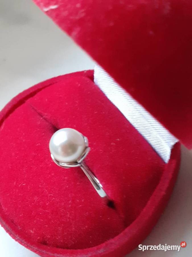 Pierścionek z perłą 925 Siedlce