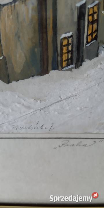 ręcznie malowany obrazek Nowy Targ