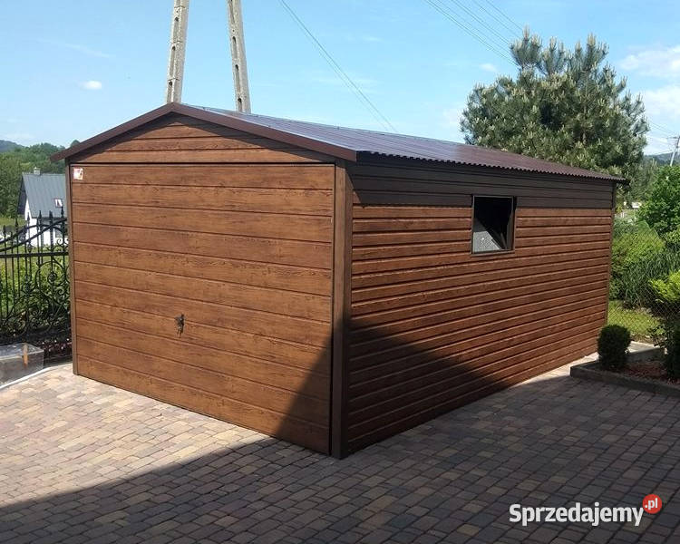 Garaż drewnopodobny 4x6 Garaże Blaszane Blaszak Tychy