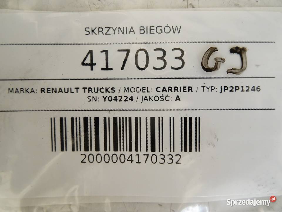 SKRZYNIA BIEGÓW RENAULT TRUCKS N Y04224