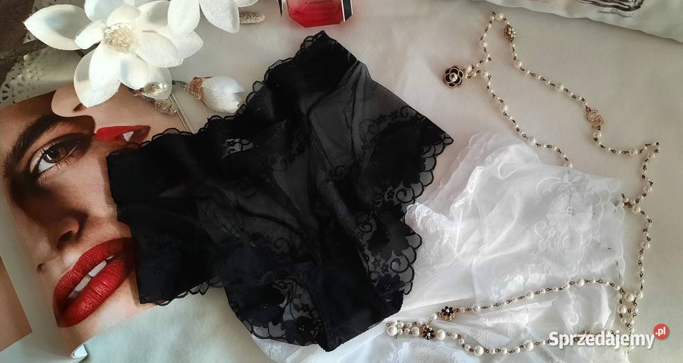 seksowne majtki białe transparentne w kwiaty Warszawa