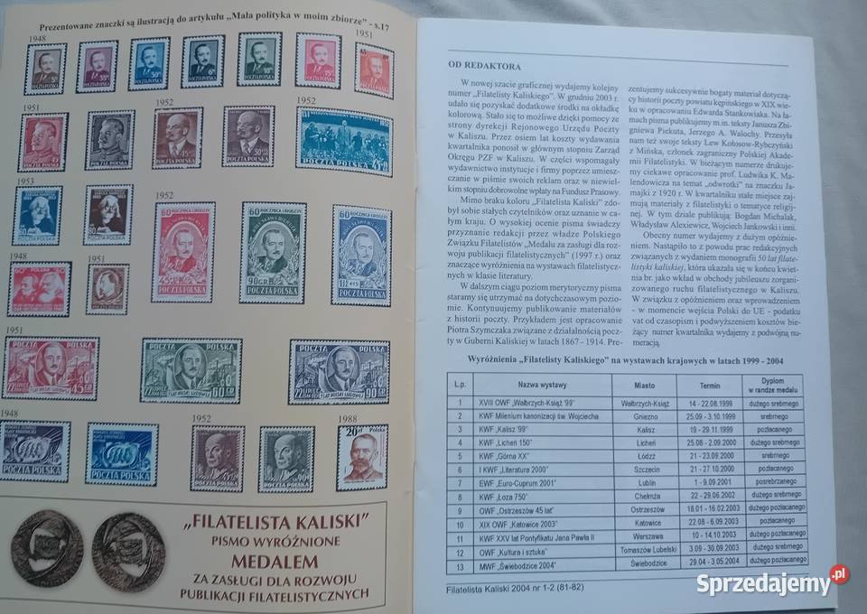 Kwartalnik Filatelista Kaliski 12 8182 Koźminek sprzedam