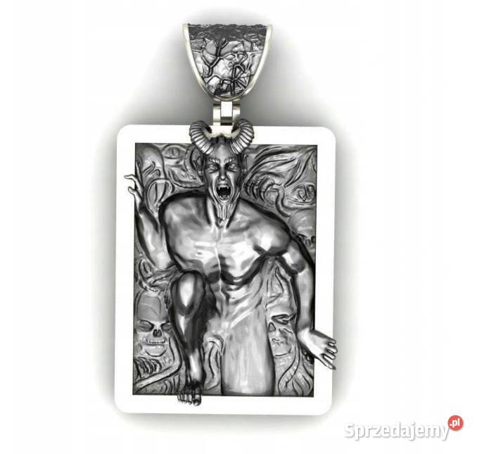 Naszyjnik zawieszka diabeł 23mm x 30mm x9 mm