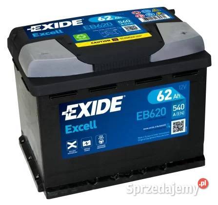 Akumulator Exide Excell 62Ah 540A EN PRAWY PLUS Akumulatory Zgierz sprzedam