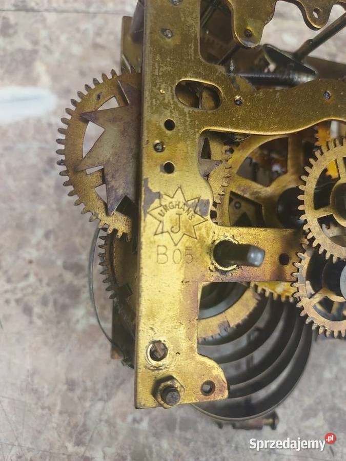 744 Mechanizm starego zegara ściennego Junghans Tczew