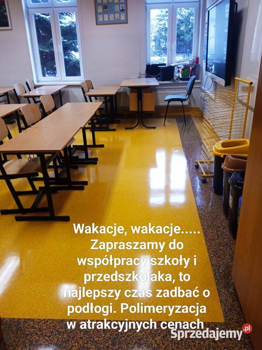 Polimeryzacja posadzki w szkole przedszkolu Sprzątanie biur i obiektów