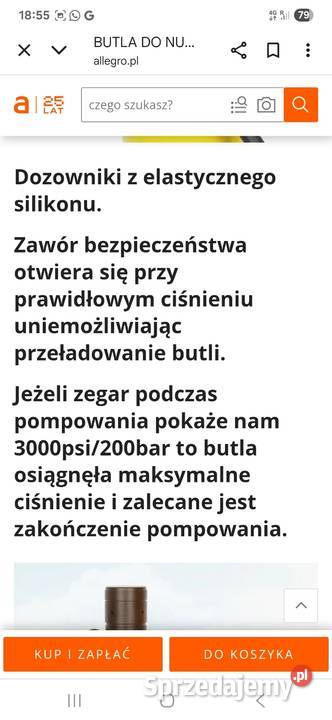 Mini butla do nurkowania 1L dolnośląskie Lwówek Śląski