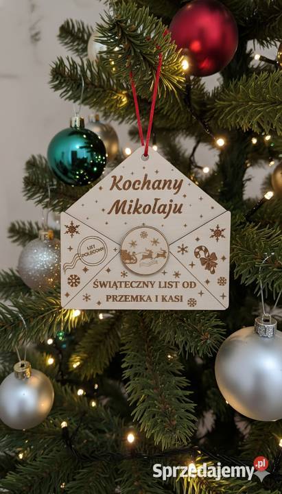 Drewniana Świąteczna Koperta na List do Świętego Warszawa