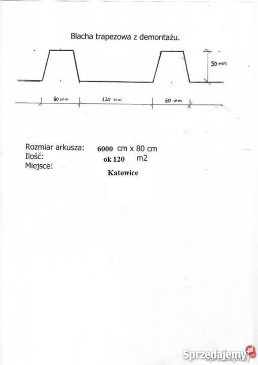Blacha trapezowa z demontażu Materiały budowlane śląskie Katowice