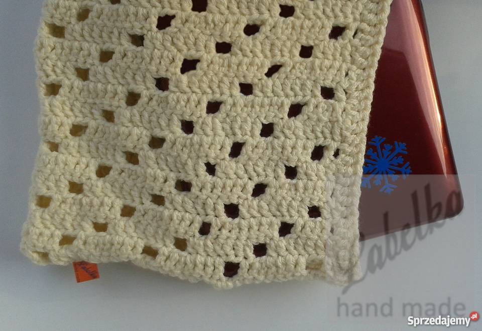 Pokrowiec etui biały na laptop ręcznie wykonany Białystok