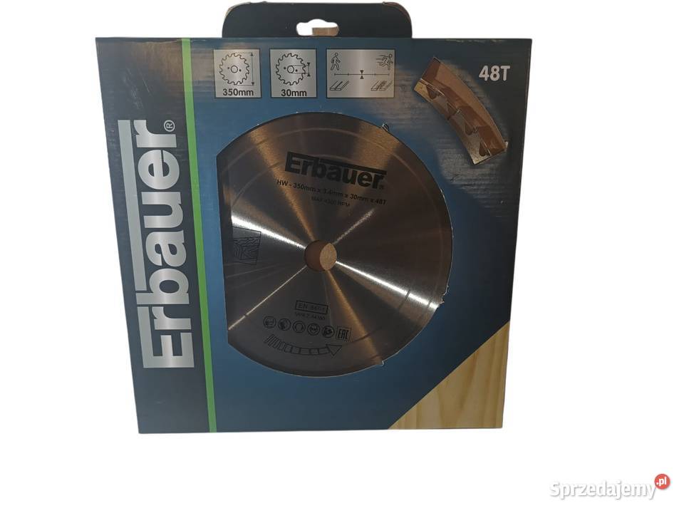 Tarcza do drewna Erbauer 350 x 30 mm 48T Katowice