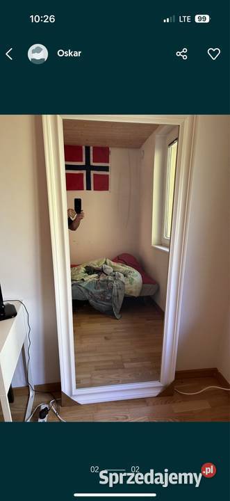 Lustro jysk 180 biały Grójec