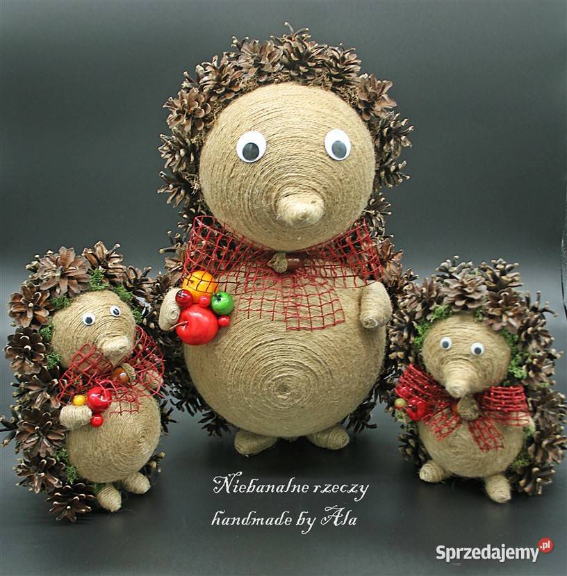 Jeż z szyszek jeżyk prezent dekoracja jesień Kutno