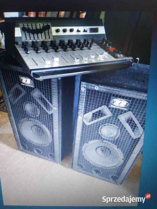 Wzmacniacz audio z kolumnami komplet sprawny