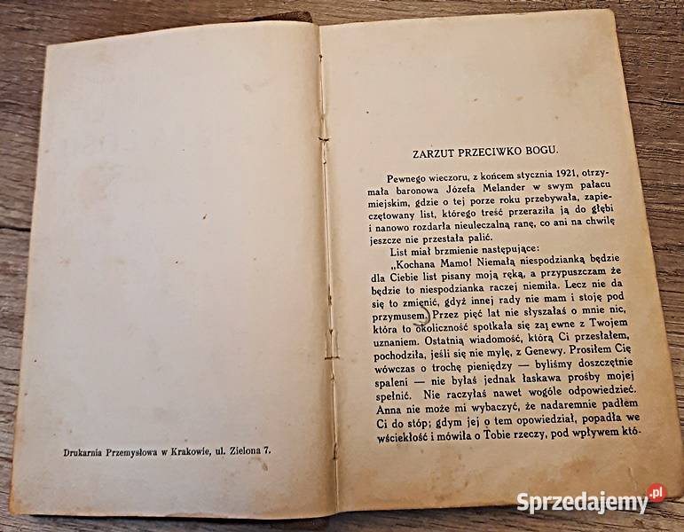 Zemsta losu Jakób Wassermann Ostrów Wielkopolski sprzedam