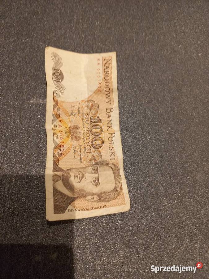 Banknot 100 Waryński prl Warszawa