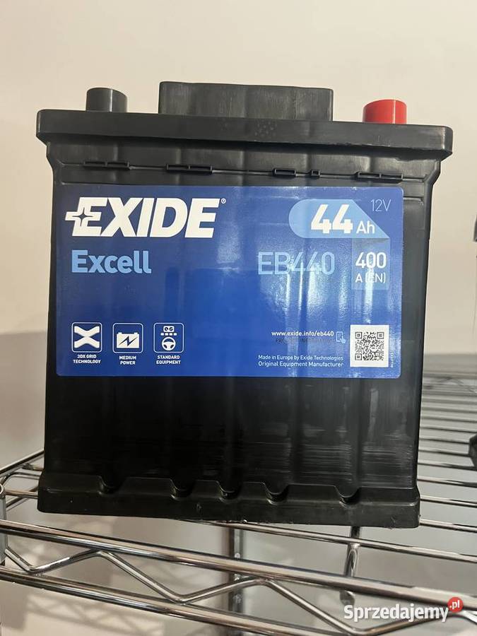 Akumulator Exide Excell 44Ah 400A kostka prawy łódzkie Bełchatów