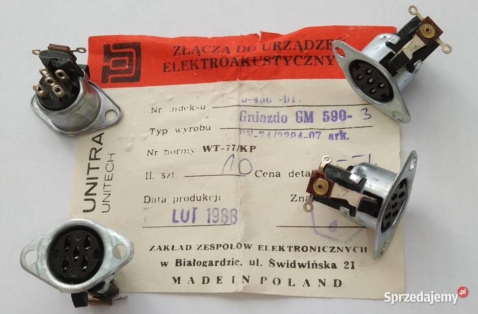 Gniazdo GM5903 Unitra UNITECH pomorskie Gdańsk