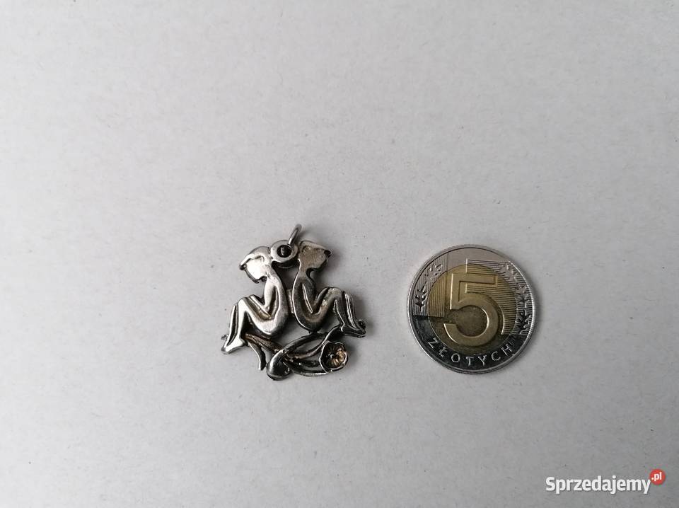 ZAWIESZKA ZODIAK BLIŹNIĘTA ZE STALI Ozdoby Łódź