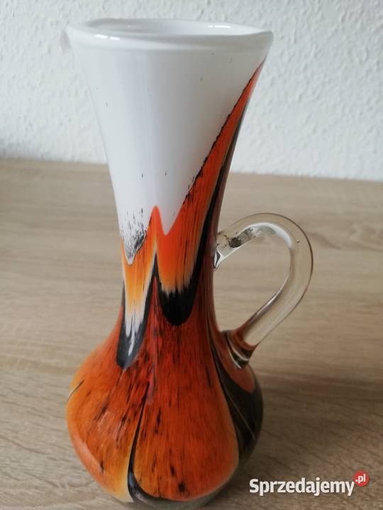 Szklany stylowy wazon Porcelana i szkło Gorlice