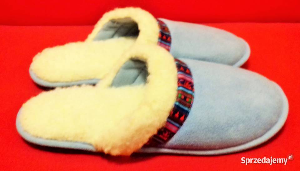 Kapcie runo welur ciepłe miękkie wygodne