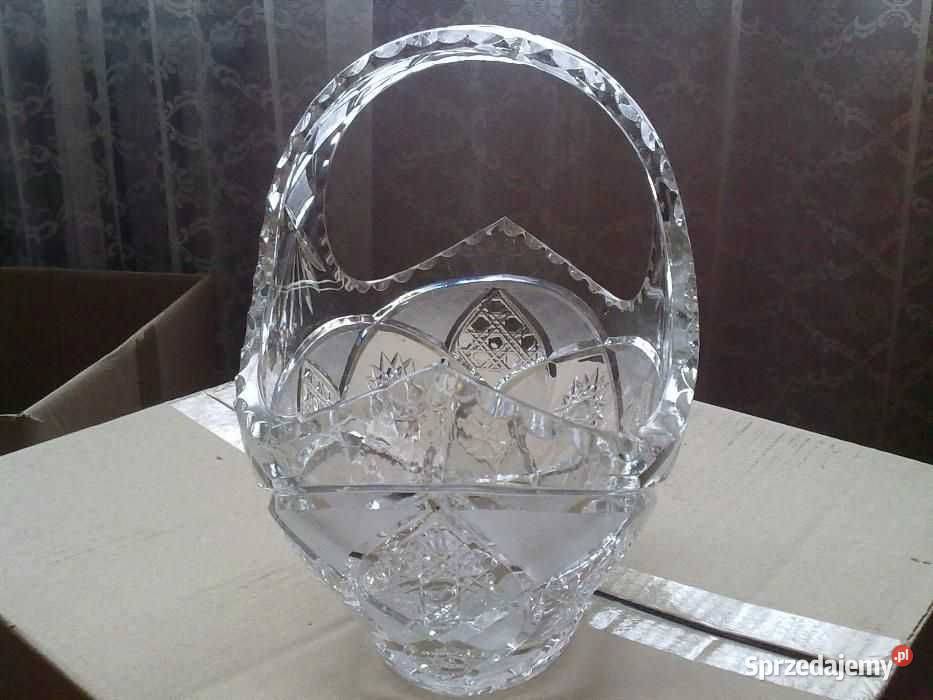 Koszyk kryształowy HSK Violetta z czasów PRL Stronie Śląskie sprzedam
