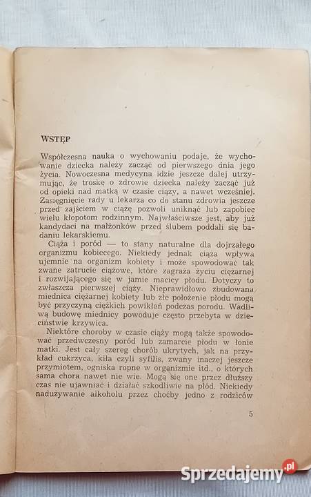 Dr J FoltynowiczMańkowska Będę matką PZWL 1955 r sprzedam