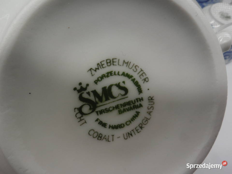 Bulionówki Tirschenreuth Bavaria Wzór Cebulowy Porcelana i szkło wielkopolskie Raszków