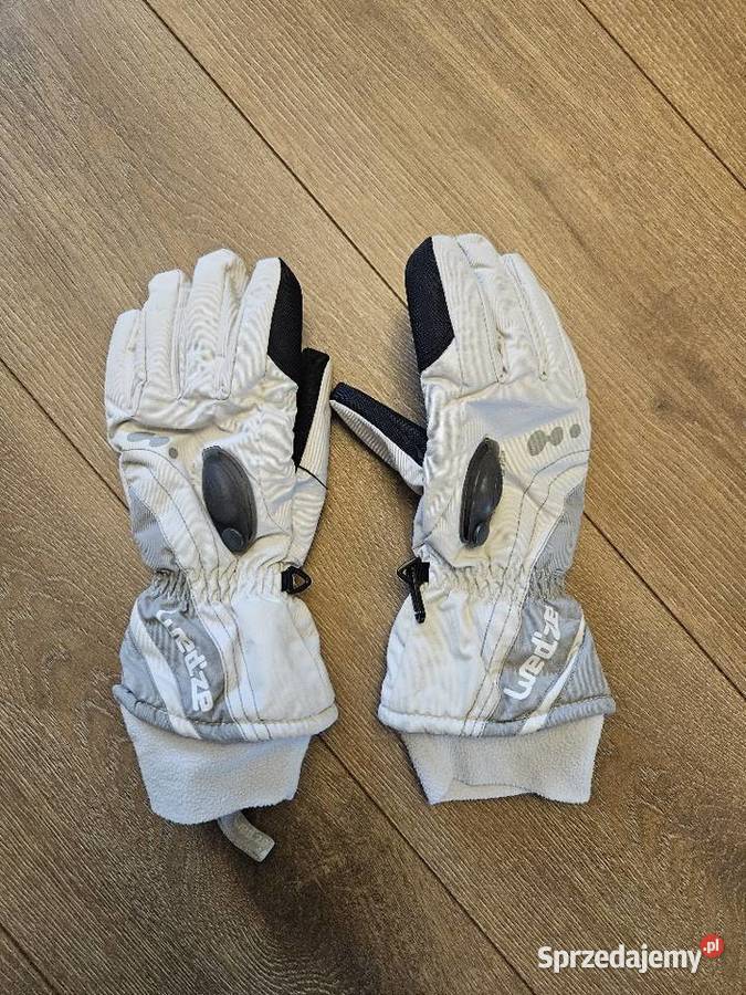 Białe rękawice narciarskie / snowboardowe Wedze (rozmiar S)