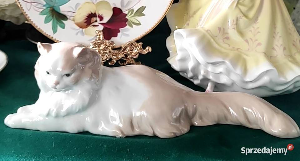 Figurka Lladró NAO ANGORA KOT 113 PORCELANA Antyki, Sztuka, Kolekcje Pabianice
