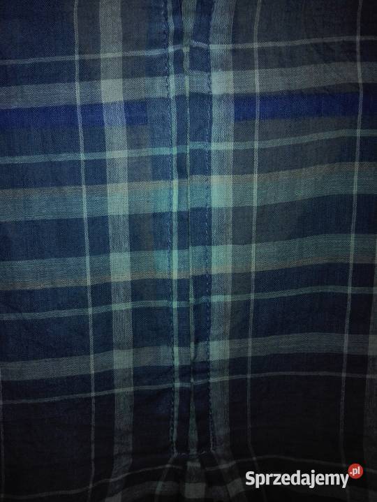 Niebieska koszula w kratkę L XL 40 42 nowa długi mazowieckie