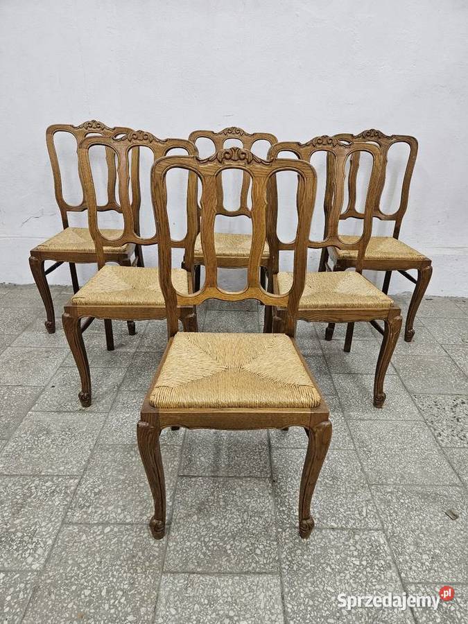 Francuskie krzesła ludwikowskie Komplet 6 sztuk Nowy Sącz